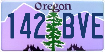 OR license plate 142BVE