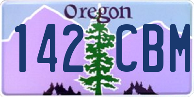 OR license plate 142CBM