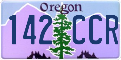 OR license plate 142CCR