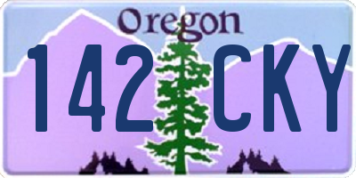 OR license plate 142CKY