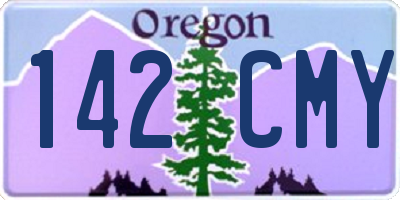 OR license plate 142CMY