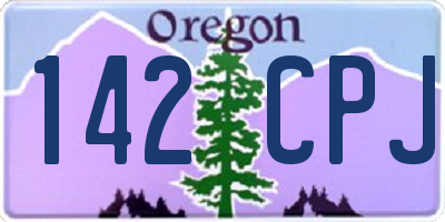 OR license plate 142CPJ