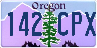 OR license plate 142CPX