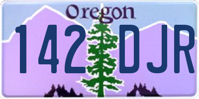OR license plate 142DJR