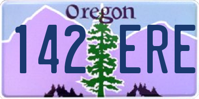 OR license plate 142ERE