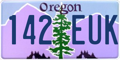 OR license plate 142EUK