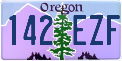 OR license plate 142EZF