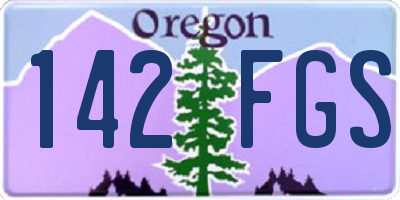 OR license plate 142FGS