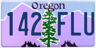 OR license plate 142FLU