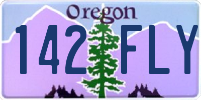 OR license plate 142FLY
