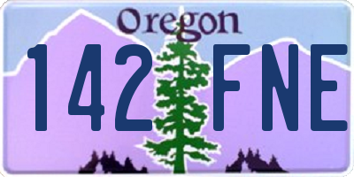 OR license plate 142FNE