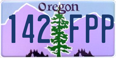 OR license plate 142FPP