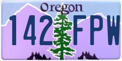 OR license plate 142FPW