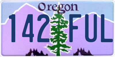 OR license plate 142FUL