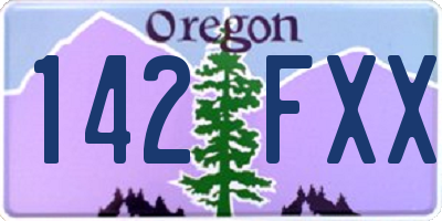 OR license plate 142FXX