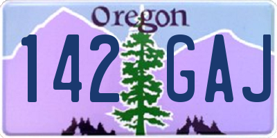 OR license plate 142GAJ