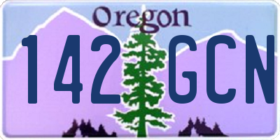 OR license plate 142GCN