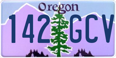 OR license plate 142GCV