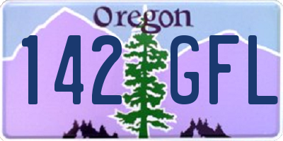 OR license plate 142GFL