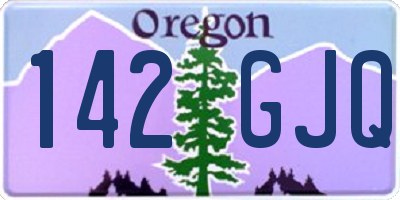 OR license plate 142GJQ