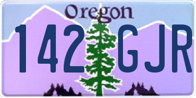 OR license plate 142GJR