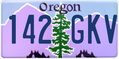 OR license plate 142GKV