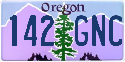 OR license plate 142GNC