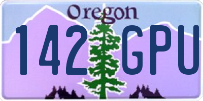 OR license plate 142GPU