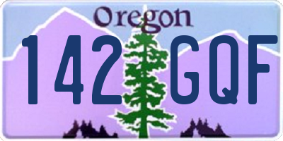 OR license plate 142GQF