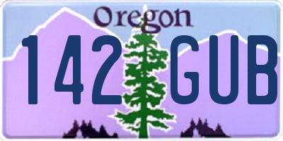 OR license plate 142GUB