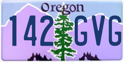 OR license plate 142GVG