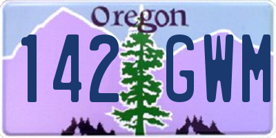 OR license plate 142GWM