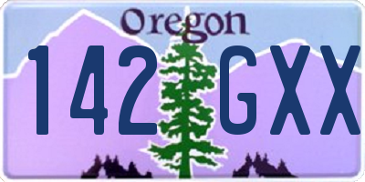 OR license plate 142GXX