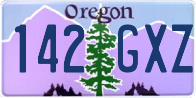 OR license plate 142GXZ