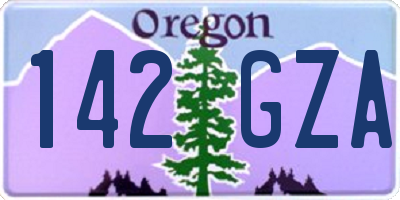 OR license plate 142GZA