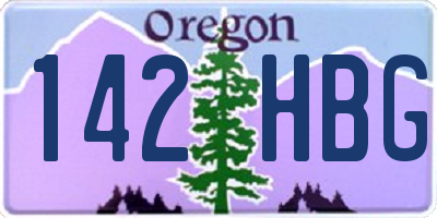 OR license plate 142HBG