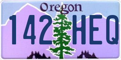 OR license plate 142HEQ