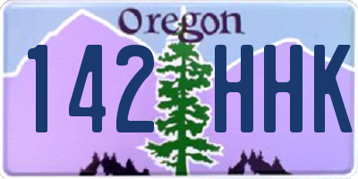 OR license plate 142HHK