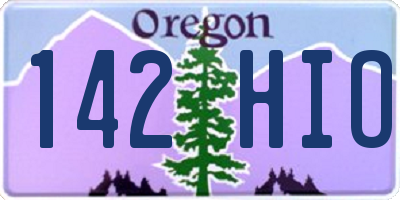 OR license plate 142HIO