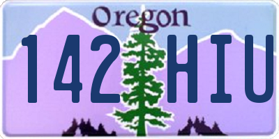 OR license plate 142HIU