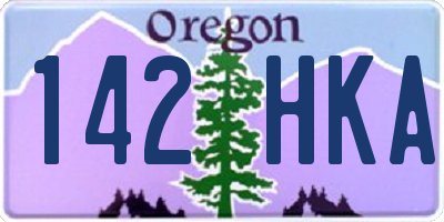 OR license plate 142HKA