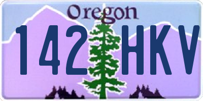 OR license plate 142HKV