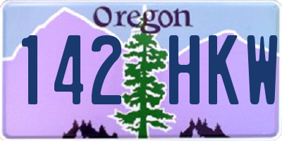 OR license plate 142HKW