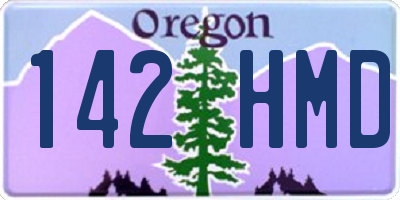 OR license plate 142HMD