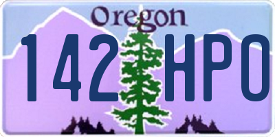 OR license plate 142HPO