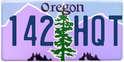 OR license plate 142HQT