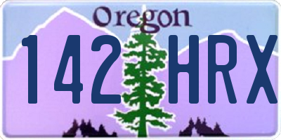 OR license plate 142HRX