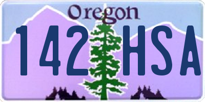 OR license plate 142HSA