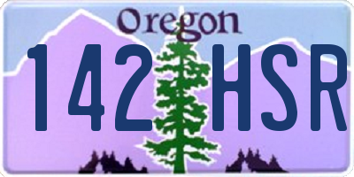 OR license plate 142HSR