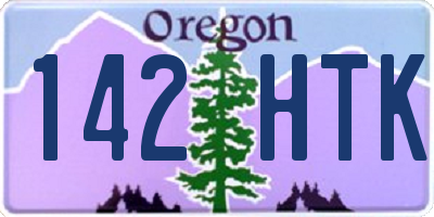 OR license plate 142HTK